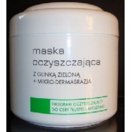 Maska oczyszczająca z glinką zieloną + mikrodermabrazja