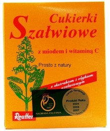 Cukierki szałwiowe z miodem i witaminą C